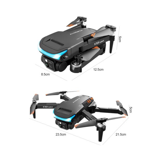 Beginner Drones K101 Max Camera Drone With Dual 4k Hd Optical Flow Localization Drone Real-time Transmission Helicopter Professional
