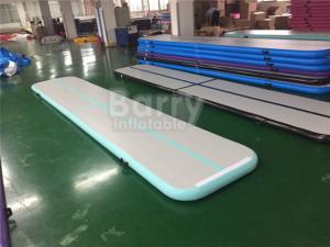 China Mint Green 3m 4m 5m 6m 7m 8m 9m 10m Long 20cm Thick Air Track  , Tumble Track For Home on sale
