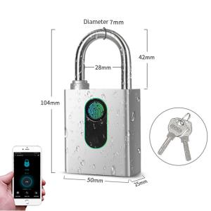 Quality USB Charging Digital Fingerprint Padlock IP65 Waterproof For Luggage wholesale