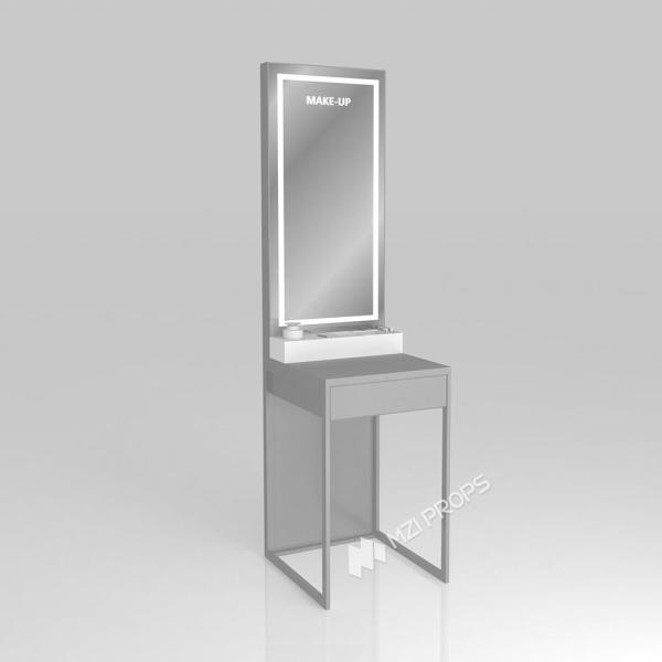 GDR04-CZ-B03 Beauty Display Rack with Soft LED Lighting and Mirrored Surfaces for Retail Counters