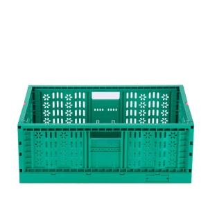 China Stackable Vented Plastic Folding Crate for Vegetable Storage Foldable and Practical on sale
