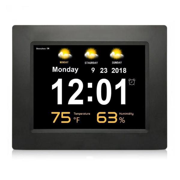 256MB Digital clock with date and temperature With 8" Large Screen Display