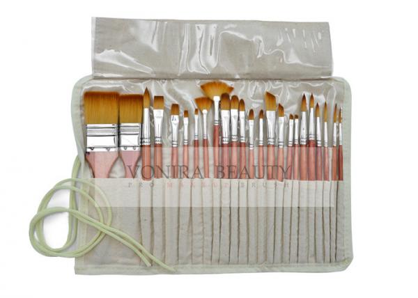 Cheap School Artists Body Paint Brushes Set Wood Watercolor Brushes Set with Pencil Case for sale