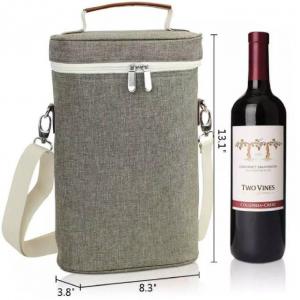 Quality Collapsible 600D Polyester Exterior Insulated Wine Cooler Bag wholesale