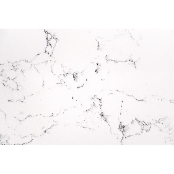 Carrara White Highly Imtimated Artificial Quartz Grey Kitchen Countertop