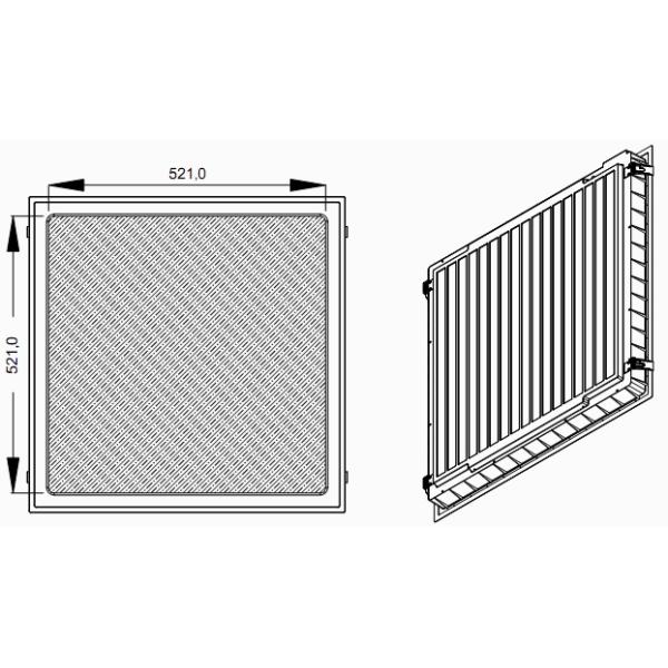 ODM Ceiling Dimmable Led Panel Light Warm white 2800 - 3500K 625 × 625mm