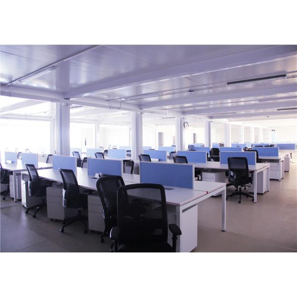 2 Floors Flat Pack Portable Storage Containers Office Center Steel Door With Multi Function