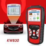 8 Language 2.4" KW830 EOBD OBD2 Car Fault Code Reader with Patented one-click I