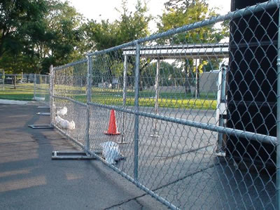 6'X12' temporary fence panels in chain wire mesh 60mm x 60mm diameter 2.70mm tube 1.25inch with1.8mm wall thick