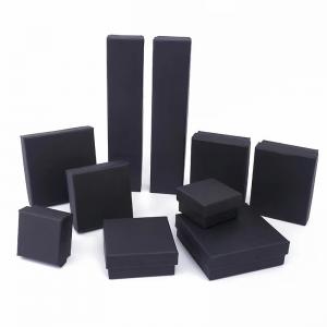 Quality Black Paper Jewellery Packaging Jewelry Box For Earrings And Necklaces wholesale