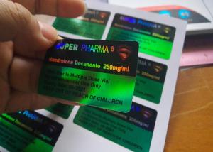 China Custom Hologram 10ml Glass Vial Labels / Pharmacy Bottle Labels Super Pharma Deisgn on sale