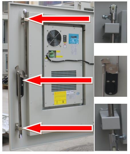Two Front Doors Outdoor Rack Enclosure BTS Cabinet With Mixed Working Fluid Heat Exchanger