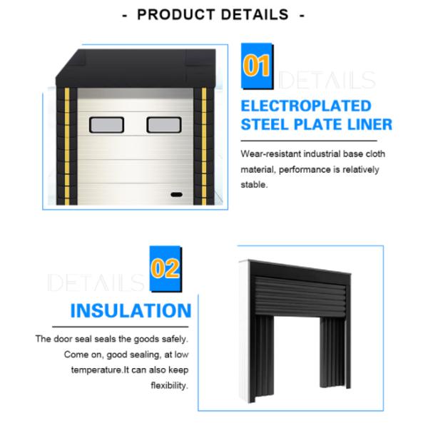 Industrial Loading Dock Shelters With Durability Low Maintenance Wear Resistant Fabric Retractable Mechanical Shelter