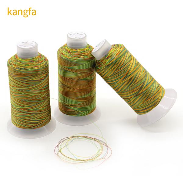 Eco-Friendly Kangfa Tex70 Sewing Thread 100% Polyester Rainbow Yarn Count 120D-1680D
