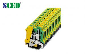 Quality Electrical Din Rail Terminal Blocks , 10.2mm Wire Connecting Terminals wholesale