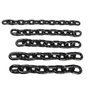 Quality G80 8mm Iron Chain for Hoist Blacken Lifting Chain Test Load 48kN Working Load Limit 2t wholesale