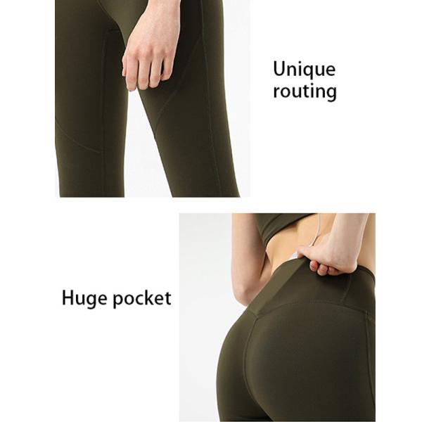 Nude Yoga Set Clothes Nylon Sweat Wicking Hip Lift Two Piece Athletic Sets