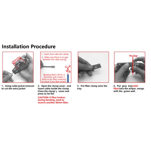55mm/60mm Length Electronic Tablet FTTH Field Assembly Optical Fiber Optic SC UPC APC Fast Connector