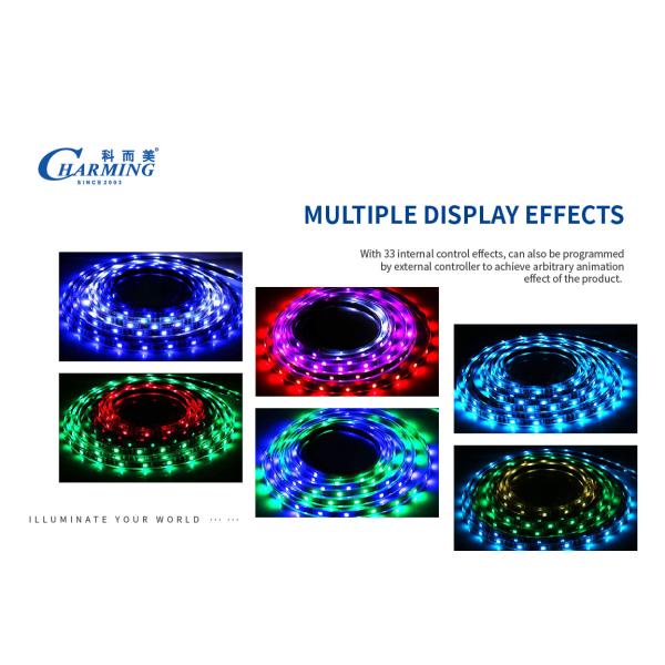 Ultra Thin Flexible RGB LED Strip Lights 5000x10x3MM For Hotel