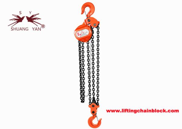 Cheap 7.5\8 Ton Manual Chain Block With Forged Robust Hooks And G80 Chain 3m-12m for sale