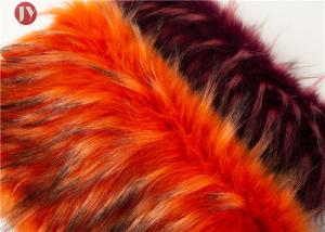 China Orange Jacquard Plush Faux Fur Fabric Auto Upholstery Garment Boots Toys Hometextile on sale