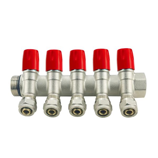 Floor Heater / Water Brass Pex Plumbing Manifold With 2-6ways And Customized Size