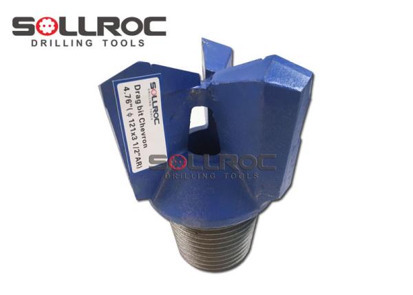 Cheap 3"-15" Step / Chevron Drag Bits Tungsten Carbide Insert Bit For Soft To Medium Formations for sale
