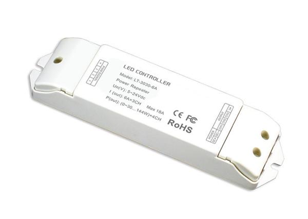 Cheap RGB CV Power Repeater LED Controller PWM Signal Input 6A ×3CH  Max 18A for sale