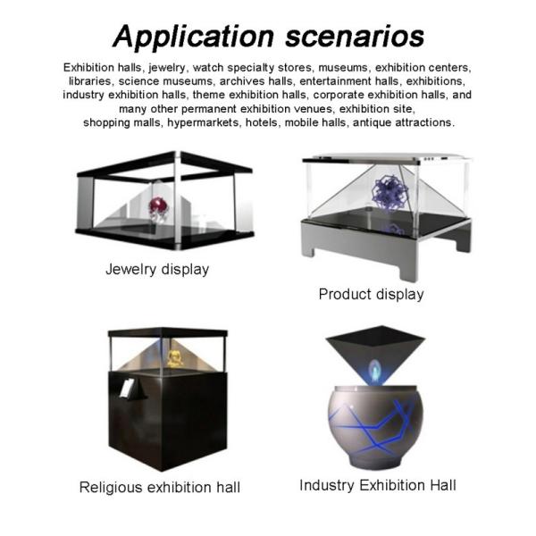 180° 270° And 360° 3d Stereoscopic Display Holographic Imaging Cabinet For Corporate Exhibition Halls