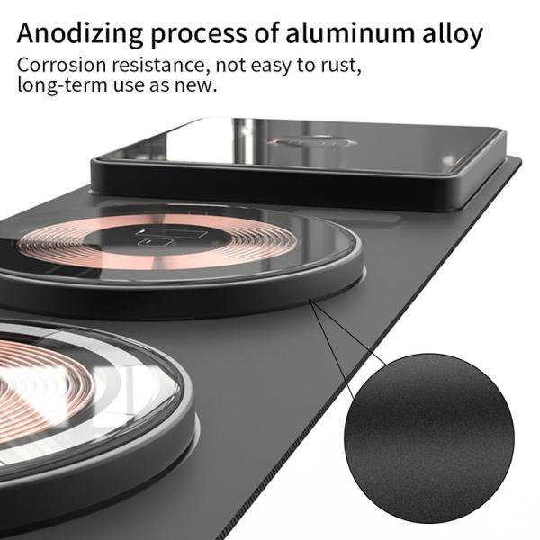 Transparent Portable Folding Fabric 15W Magnetic Qi Wireless Phone Charger For Iphone 14 Pro Max