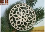 Wooden Christmas ornament woodcut tree decoration Snowflake ornament
