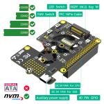 3 In 1 Combo M.2 NVMe SSD To PCI-E Adapter For Raspberry Pi 5