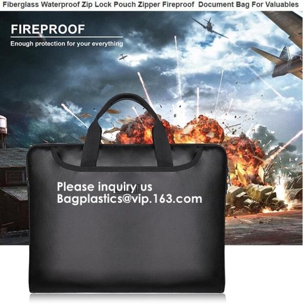 Cheap Document Organizer With Lock Fireproof Document Box, Money Bag Document Safe, Safe File Lock Bag for sale