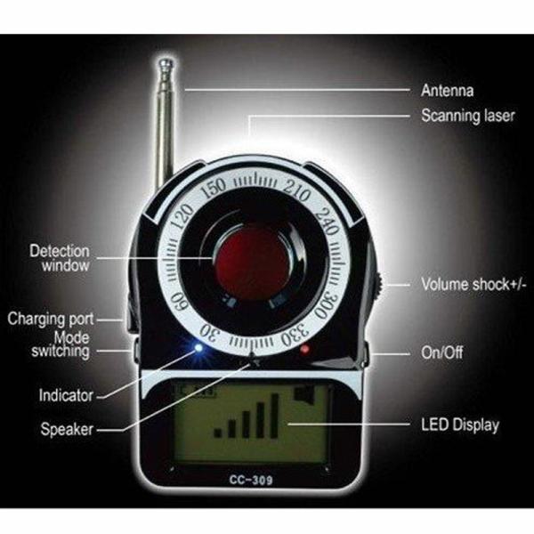 Cc309 anti eavesdropping anti camera signal detector GSM mobile phone wireless electromagnetic wave signal detection