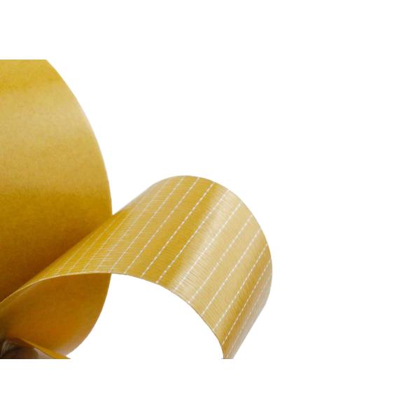 Double Sided Fiberglass Mesh Tape / Reinforced Filament Tape For Bonding Sealing Strips To Doors And Windows