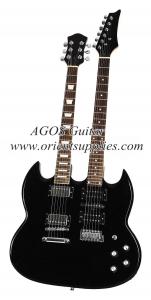 Quality 39&quot; Electric Guitar - &quot;Gibsob SG&quot; style Double guitar head AG39-DH2 wholesale