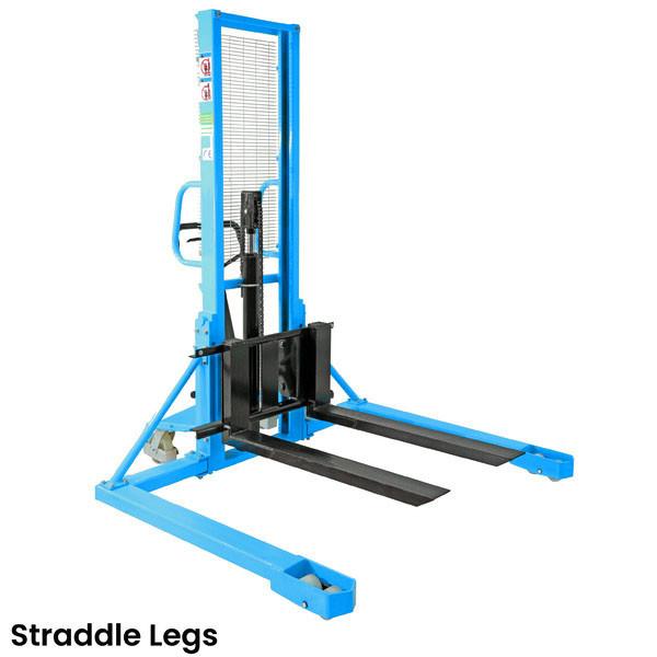 Cheap Straddle Hand Pallet Stacker  , Manual Platform Stacker 1000kg for sale