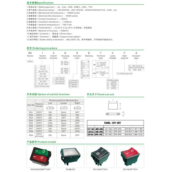 Rocker Switch R5 Series(30*22mm)