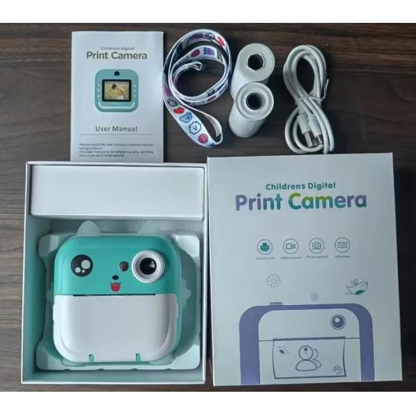 2.4inch IPS Screen Child Camera with Thermal Printer Instantly Print Photos and Record Videos