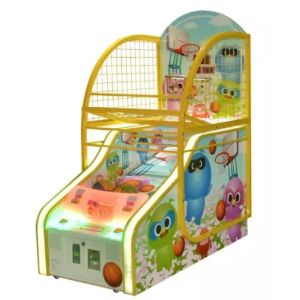 Quality Happy Kids Automatic Basketball Return Machine , Cartoon Funny Score Ticket Redemption Arcade Basketball Hoop Machine wholesale