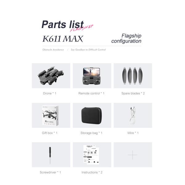 K818max 360 Degree Flip Drone Professional 4k Obstacle Avoidance Fpv Wifi Camera Electric for Intermediate Operators 122 g