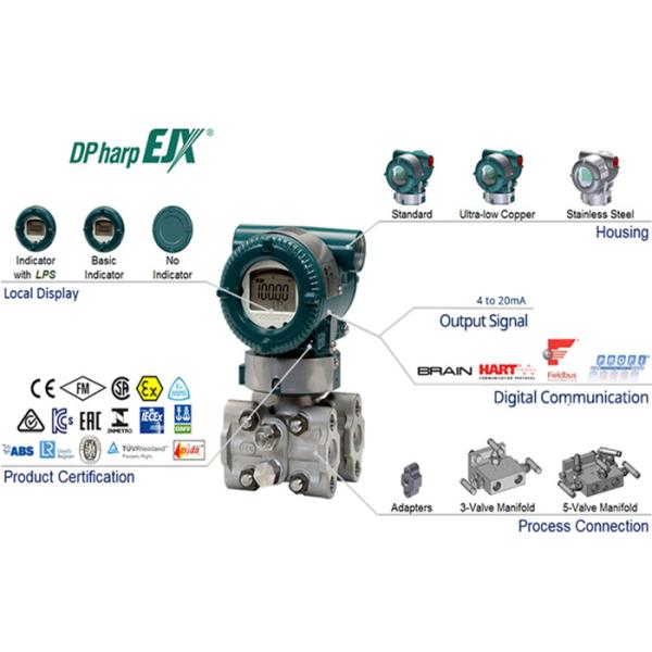 EJX110A Industrial Pressure Differential Indicating Transmitter For Level Measurement