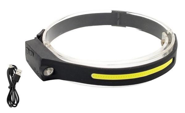 Cheap 350lm Rechargeable COB LED Headlamp With Gesture Wave Sensor 3W Spot Illumination Camping Climbing Hiking for sale