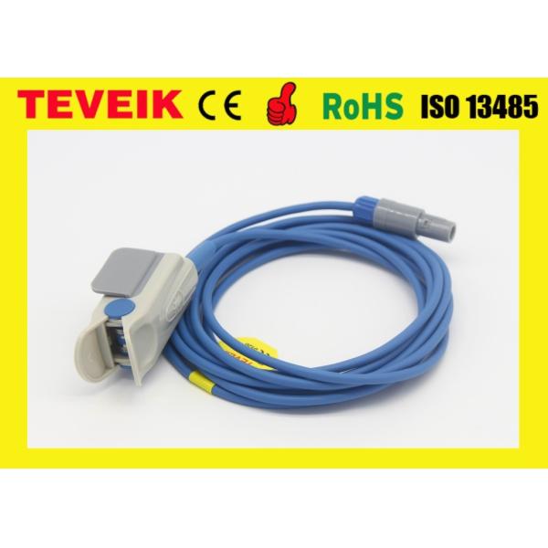MS3-109069 Edan Compatible SpO2 Sensor, Readel 6pins Audlt Finger Clip Medical cable