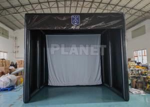 Quality Custom Airtight PVC Inflatable Golf Practice Training Simulator Room With High Impact Screen wholesale