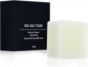 Quality Handmade Goat Milk Sea Salt Face Soap Pimple Pores Mites Removal Acne Treatment wholesale