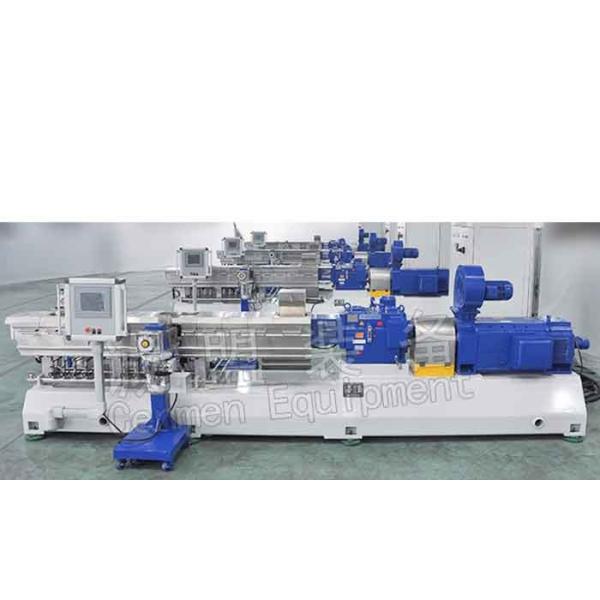 High Output Plastic Compounding Line Auto Conical Twin Screw Extruder