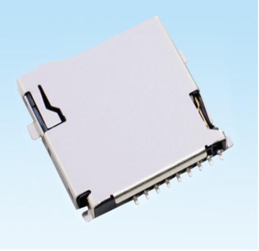 Cheap Micro SD TF Memory Card Connector 9 Pin H=1.85 SMT Push Type Ultrathin High Temp Resistance for sale