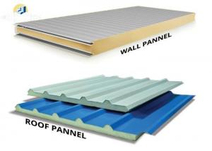 China Insulated metal sandwich panel pre coated with PU sandwich wall/roof panel on sale