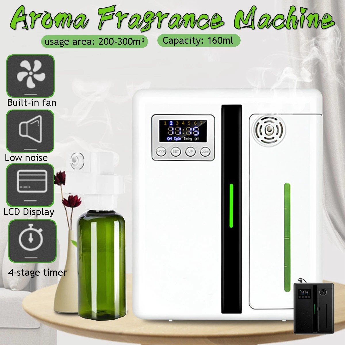 HOMEFISH 160ml Waterless Scent Diffuser Bluetooth Wall-Mounted Fragrance Machine
